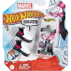 Hotwheels Skate Parmak Kaykay ve Ayakkabi Paketi - Ghost Spider HNL76