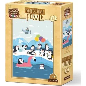 Art Kids Sevimli Penguenler 25 Parça Ahşap Puzzle 5875