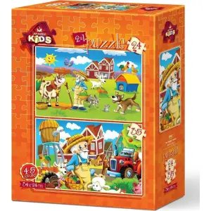 Art Kids Puzzle Mutlu Çiftçi 2 İn 1 24+35 Parça 5567