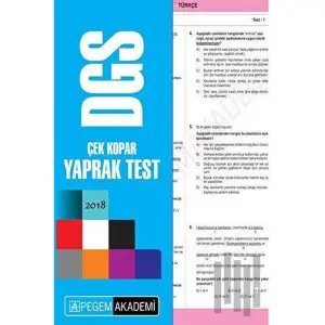 Pegem Akademi Dgs Çek Kopar Yaprak Test - 2018