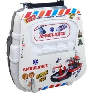 Heroes Çantalı Ambulans Oyun Seti
