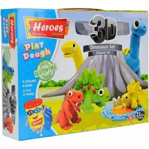Heroes Dough 3D Dinozor Oyun Hamuru Seti