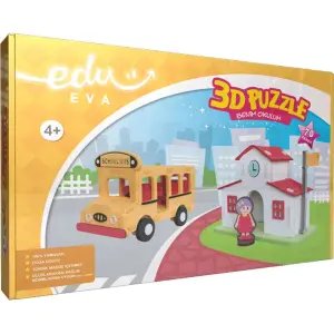 Edu Eva Benim Okulum 3D Puzzle 70 Parça