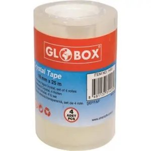 Globox 4Lü Şeffaf Bant 18X25 Mm
