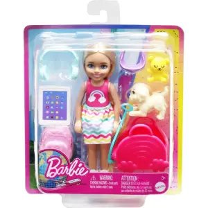 Barbie Seyahatte Chelsea Bebek ve Aksesuarları HJY17