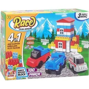 Ant Blocks Çılgın Araçlar ve Ev Seti 100 Parça