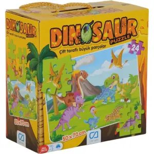 24 Parça Dinozorlar Puzzle 50X70 Cm