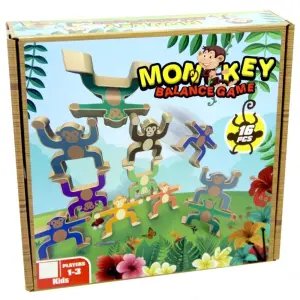 Maymun Kulesi 16 Parça Ahşap Denge Oyunu