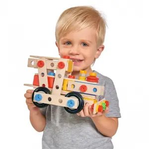 Heros Ahşap Büyük Lokomotif Yapım Seti 100 Parça