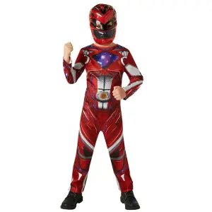 Power Rangers Red Ranger Maskeli Kostüm 3-4 Yaş