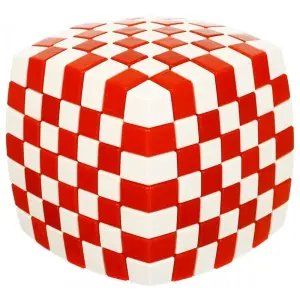 V-Cube 7 Illusion Kırmızı Beyaz Yastık Rubik Küp 7X7X7