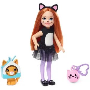 Barbie Kedi Kostümlü Chelsea ve Hayvancığı GJW29